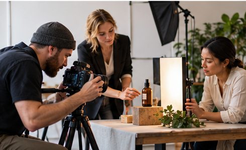 Editorial photo of a campaign product shoot